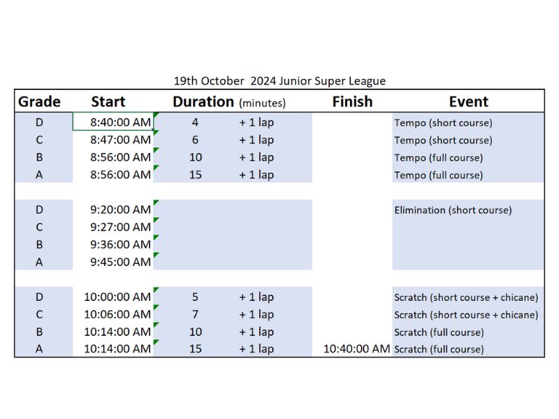 schedule